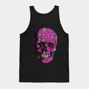 Happy Skulls Random Pattern (Fuschia) Tank Top